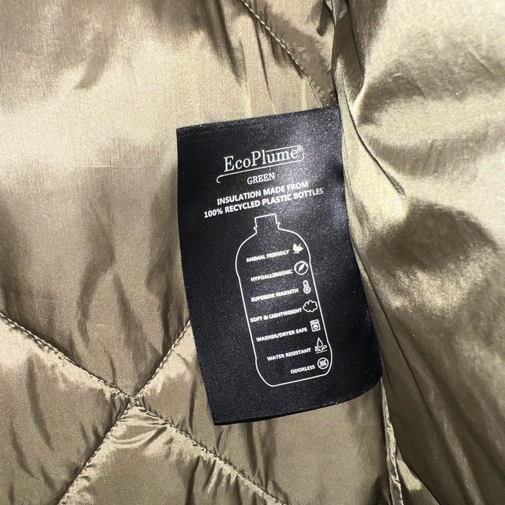 Bernardo Khaki Quilted Vest - Picture 6 of 7